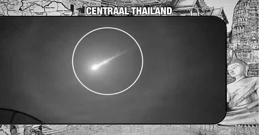 Mysterieuze vuurbol verlicht de nachtelijke hemel en ontploft met een donderende knal in Centraal-Thailand