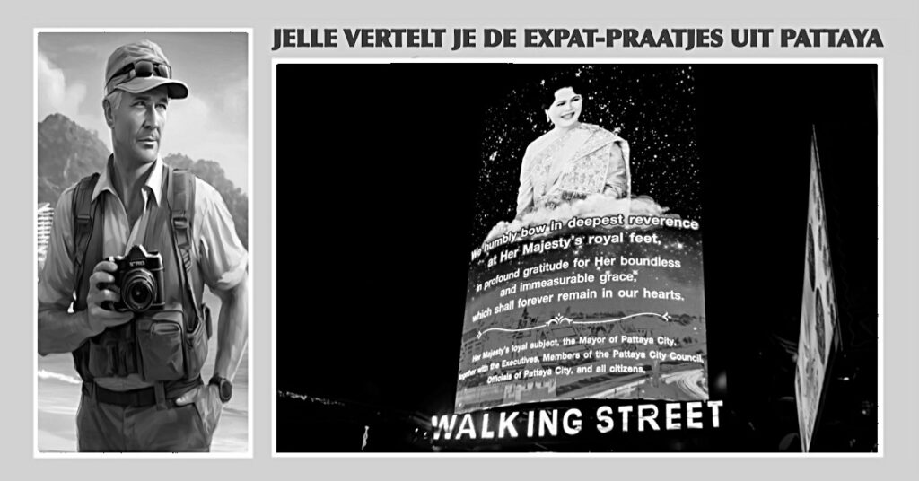 Pattaya eert op eigen wijze de overleden Koningin-Moeder van Thailand