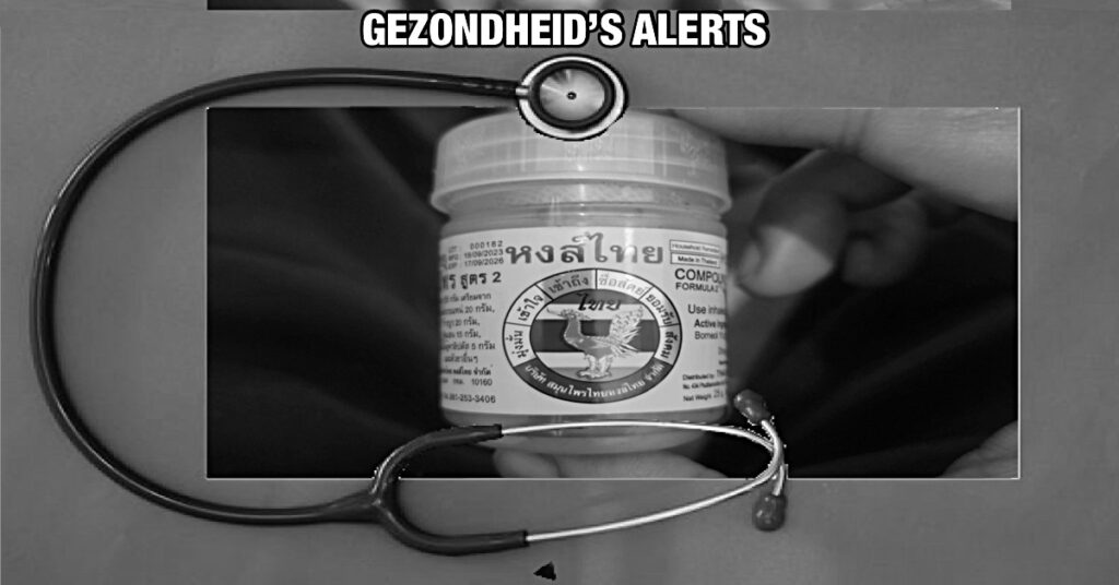 FDA vindt bacteriën in “Hong Thai” kruideninhalatoren uit Thailand