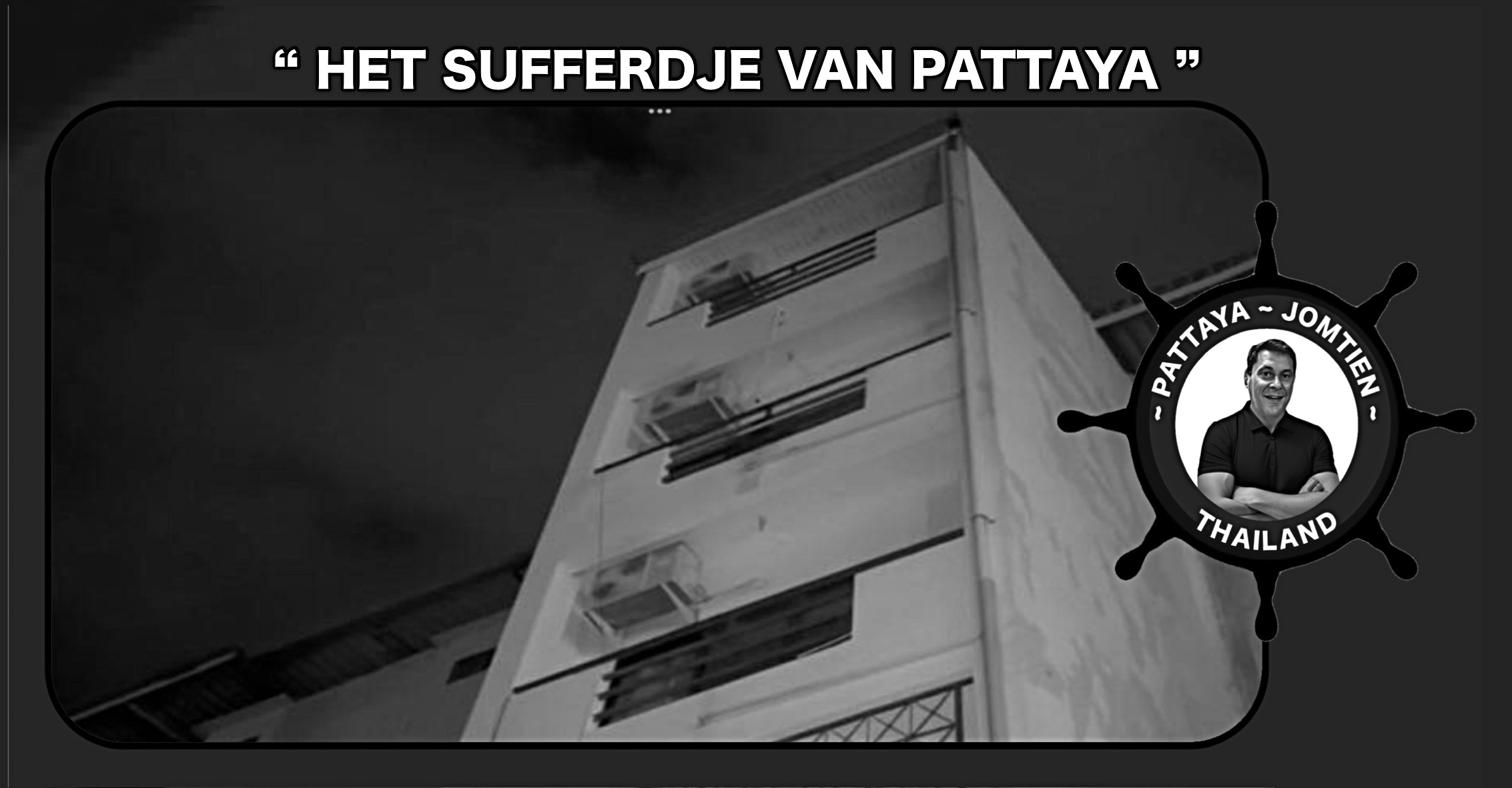 Thaise vrouw klimt in Pattaya na een ruzie over de balkonreling en valt van de vijfde verdieping