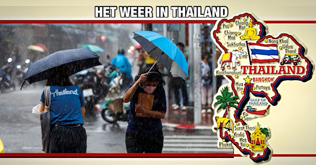 Thailand hoeft zich geen zorgen te maken voor de tropische storm “Matmo” maar teistert wel de regio’s met bakken regen