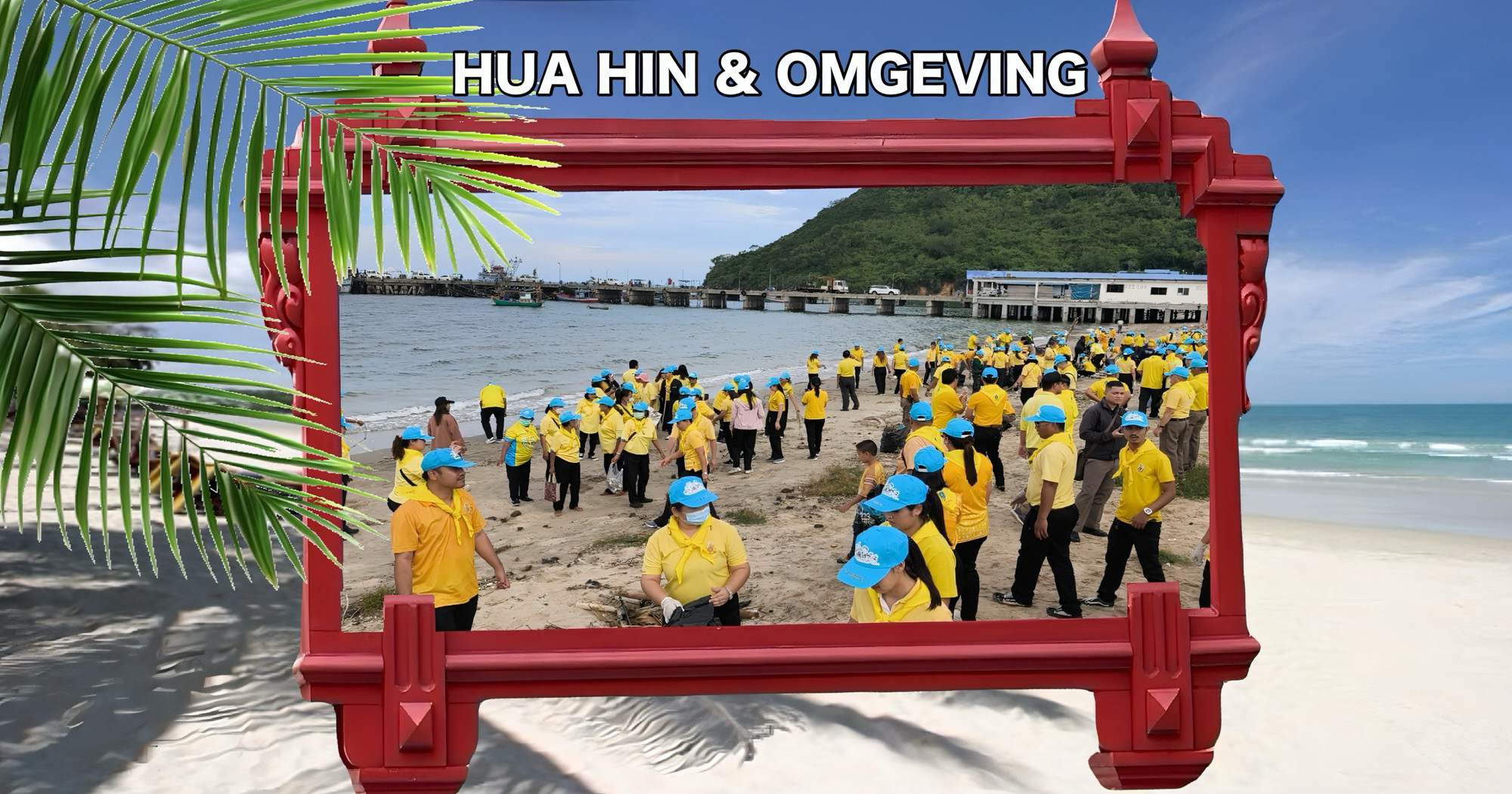 De gouverneur van Prachuap Khiri Khan organiseerde een strand schoonmaak in Ao Noi ter ere van de geboortedag van Koning Mongkut (Rama IV)