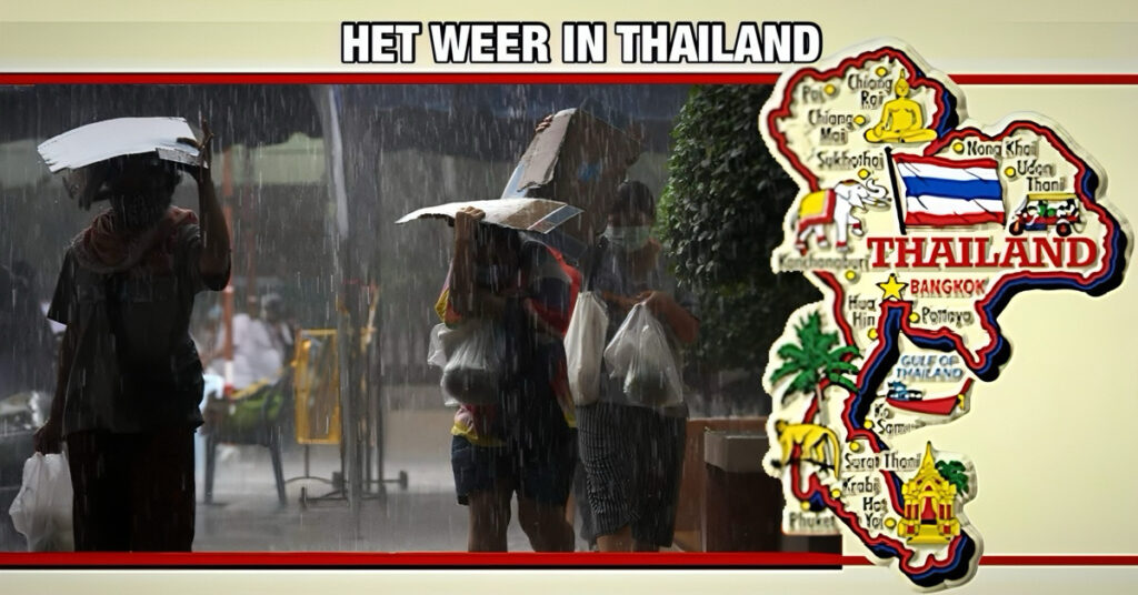 Stormdreiging in het zuiden van Thailand terwijl het land zich voorbereidt op overstromingen
