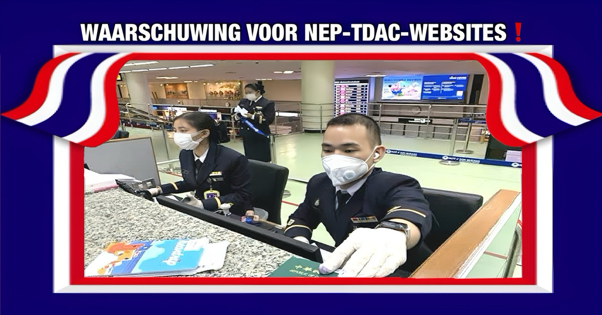 Immigratiedienst Thailand waarschuwt voor oplichters met nep-TDAC-websites