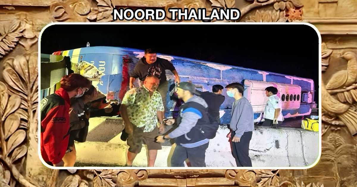 🎥 | Bus met buitenlandse toeristen in Noord-Thailand verongelukt 