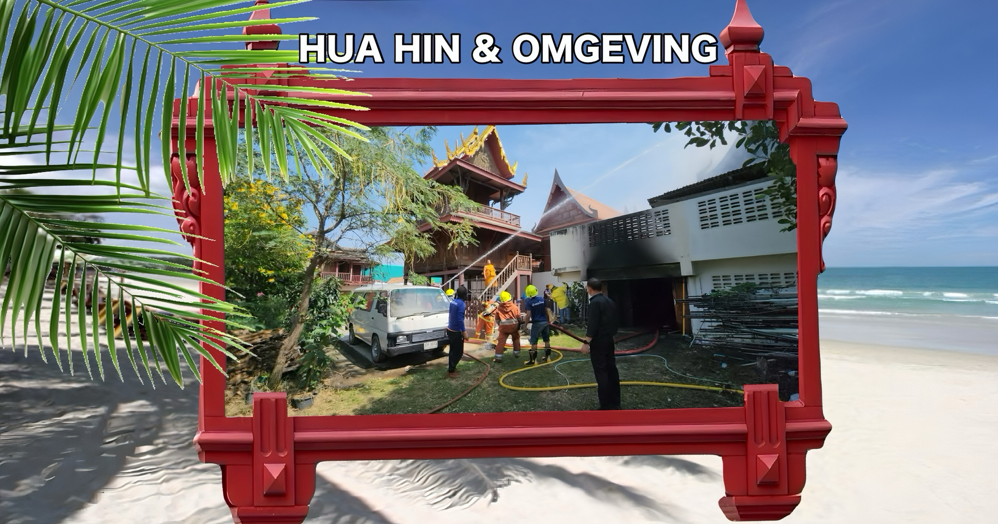 Kortsluiting veroorzaakt brand in Wat Yai Suwannaram in Centraal-Thailand