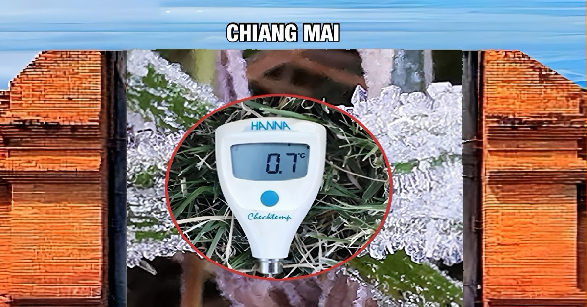 Koning Winter heeft zich vandaag in Noord-Thailand aangediend met een temperatuur van 7° Celsius.