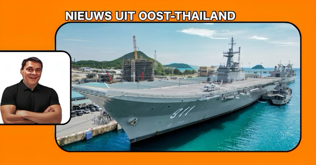 HTMS Chakri Naruebet op weg naar Zuid-Thailand om te helpen bij de overstromingen