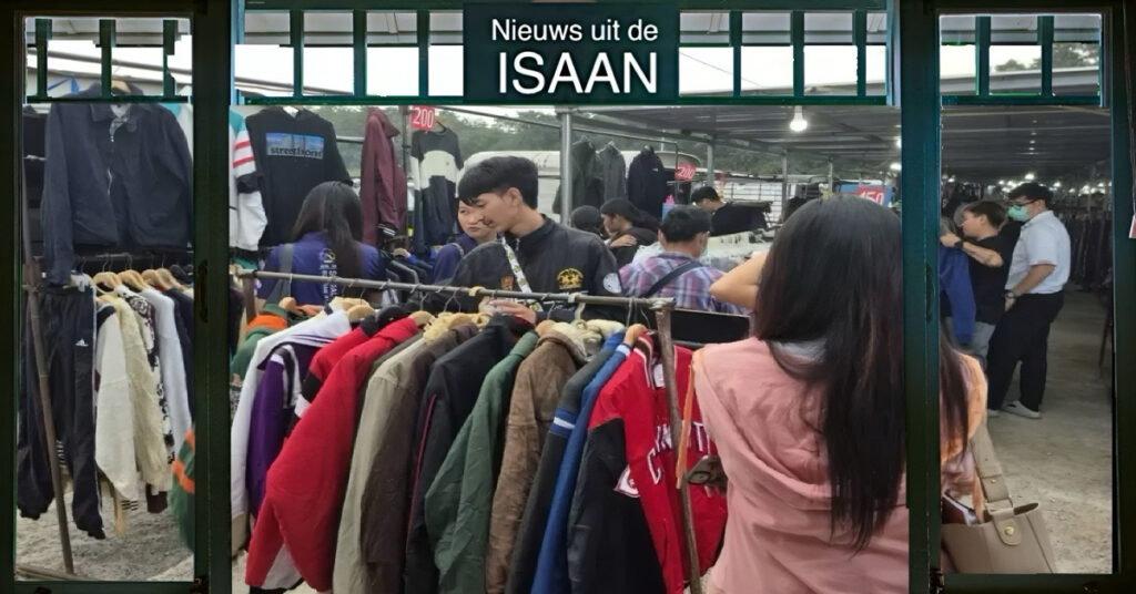 2e hands kleding winkels in Noordoost-Thailand doen goede zaken nu de temperatuur tot een frisse 22 graden Celsius is gedaald