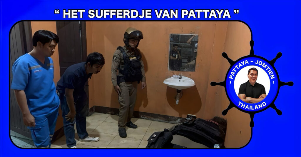 Een vrouw op heterdaad betrapt terwijl ze methamfetamine rookte in het toilet van de Wat Chai Mongkol aan de South Road in Pattaya