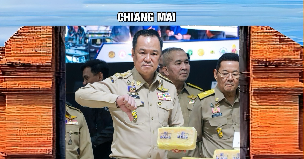 In een stevige toespraak heeft Premier Anutin in Noord-Thailand aangekondigd dat hij de strijd tegen drugsbendes en de zwarte markt flink gaat opvoeren