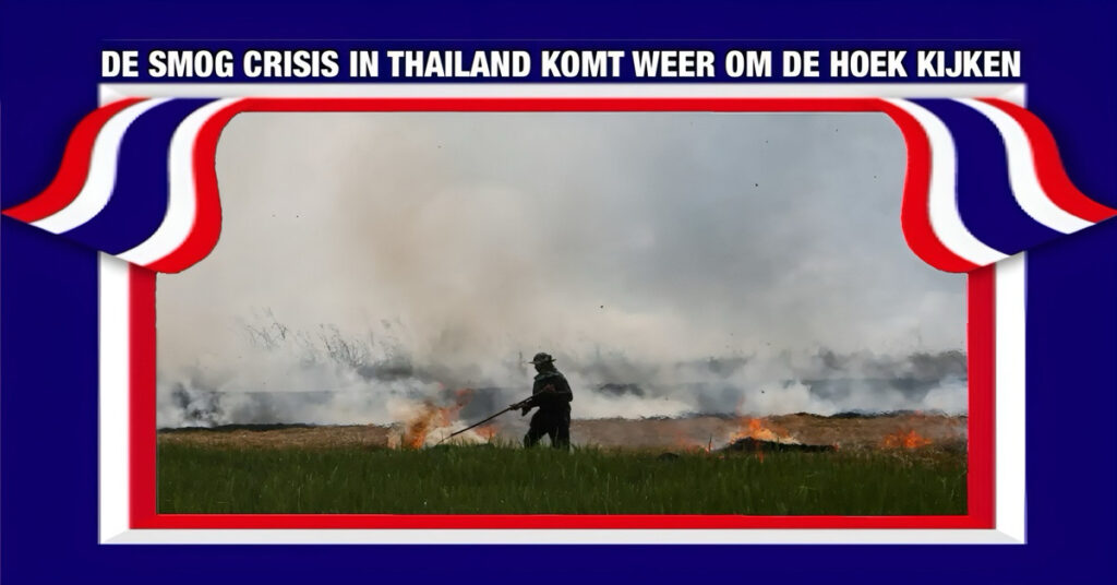 Luchtvervuiling in Thailand neemt toe door aanhoudende oogstverbranding