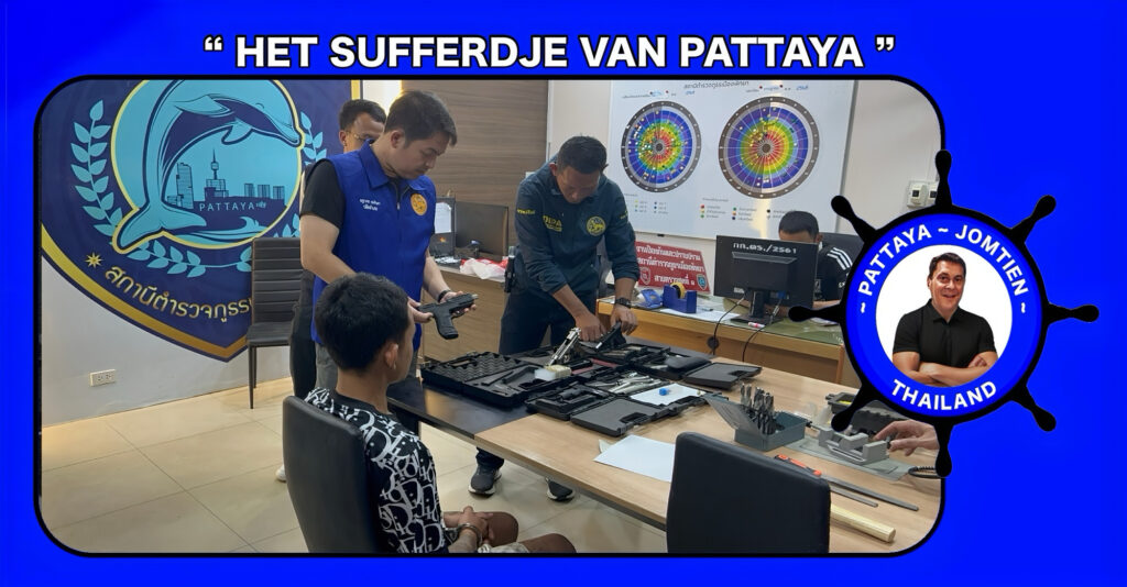 Politie Pattaya pakt de Thaise Pistolen Paultje op, naast de verkoop, knutselde hij ook vuurwapens in elkaar 