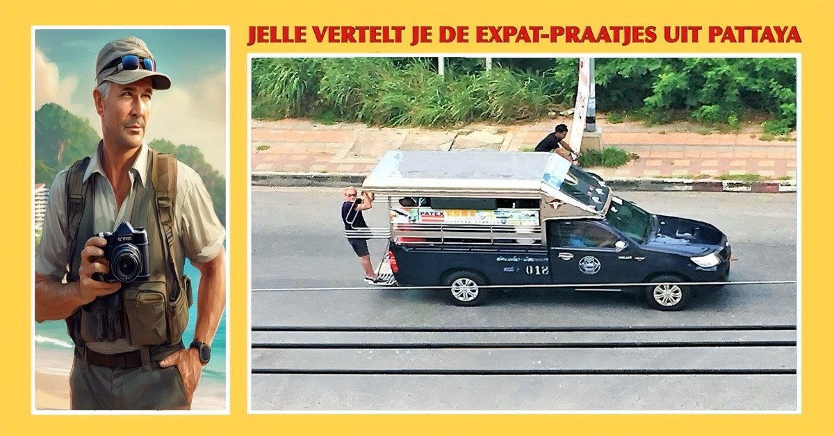 Eenrichtingsverkeer op Jomtien Beach Road veroorzaakt chaos in smalle zijstraten, toeristen kunnen de bahtbussen uit Pattaya niet aan klappen!