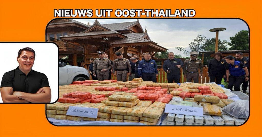 Enorme drugsvangst in Oost-Thailand, NSB nam meer dan 3,64 miljoen methamfetaminepillen in Chonburi in beslag
