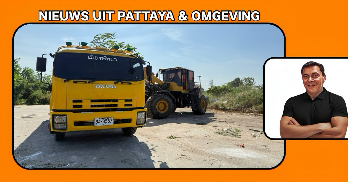 Stadsbestuur ruimt eigenhandig een prive-vuilnisbelt in Pattaya op, bewoners van de Soi Chaiyapruek opgeroepen tot medewerking