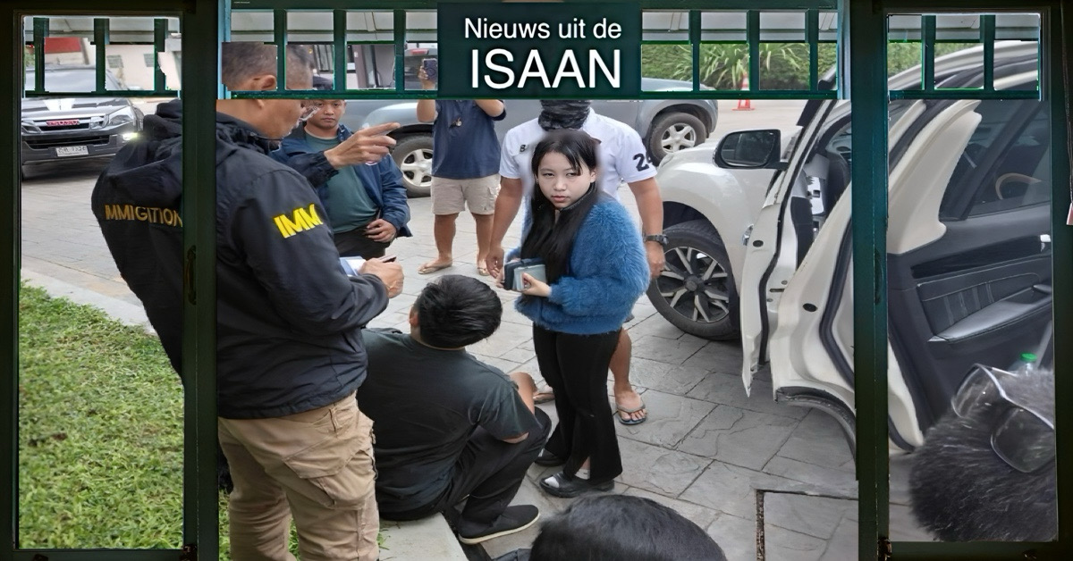 Op de zwarte lijst van Thailand geplaatste Chinees glipt stiekem de grens bij Nong Khai over