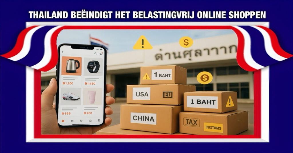 Thailand komt in 2026 met een belasting voor inkopen vanuit het buitenland