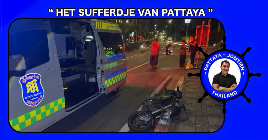 Kaukasische vrouw raakt gewond in Pattaya bij het ontwijken van een streetfoodkar