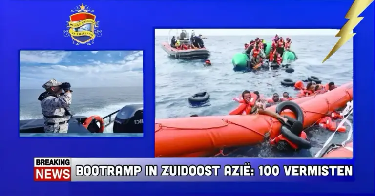 BREAKING NIEUWS | Schip met 90 migranten zinkt bij grens Thailand: één dode en tien mensen gered