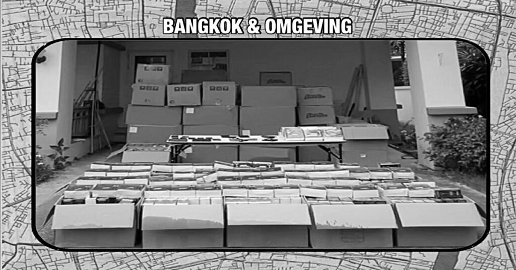 Waar rook is is vuur, zo ontdekte de politie in Thailand en valt een magazijn met vape-apparatuur binnen