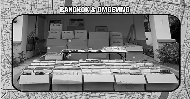Waar rook is is vuur, zo ontdekte de politie in Thailand en valt een magazijn met vape-apparatuur binnen
