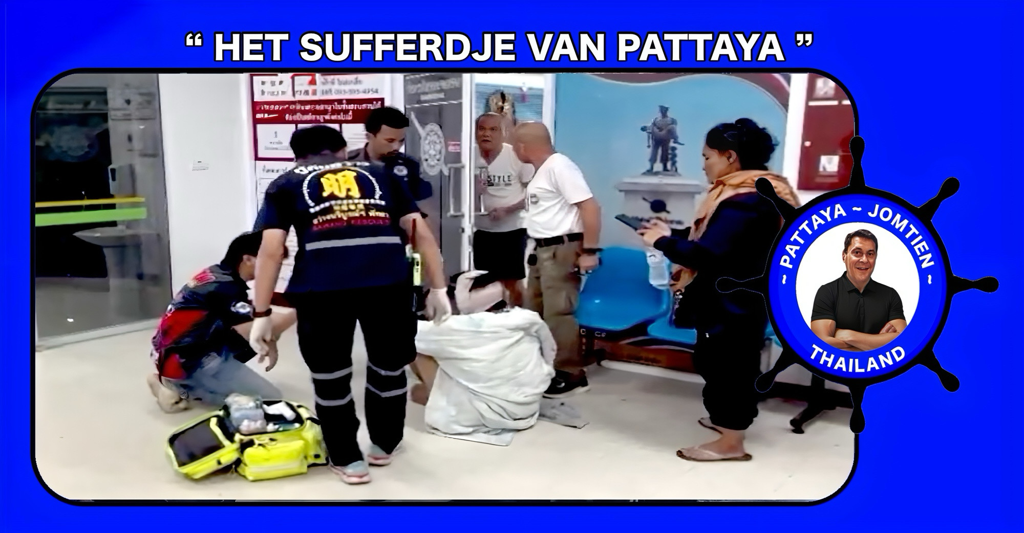 Thaise man schopt zijn minnares in Pattaya, waarna 20 vriendinnen van de vrouw hem bont en blauw sloegen