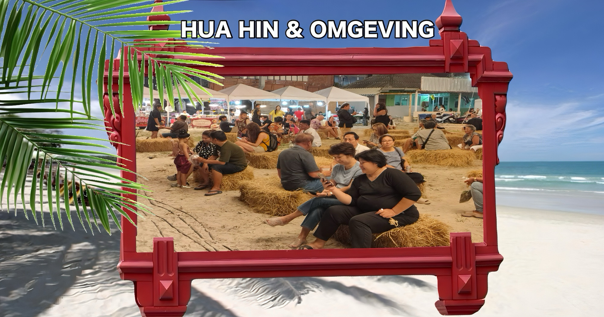 Tijdens het Loy Krathong-festival in Hua Hin hing er een supergezellige sfeer. De golven kabbelden zachtjes en de volle maan maakte het helemaal af.