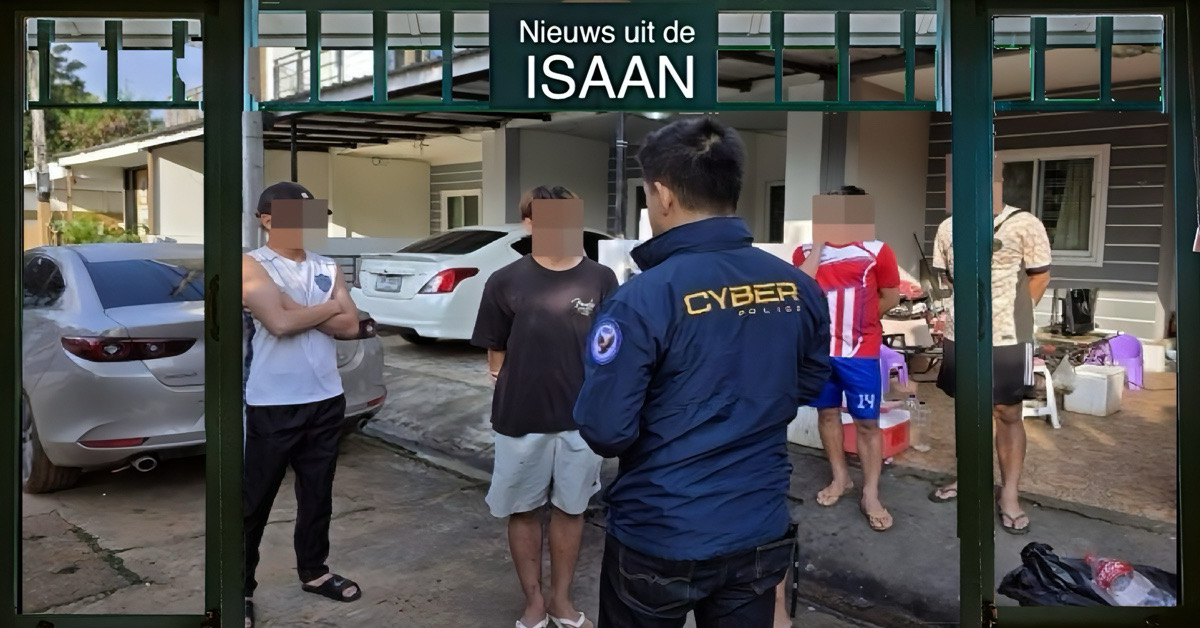 Voetballers in het noordoosten van Thailand gearresteerd voor online loterijfraude