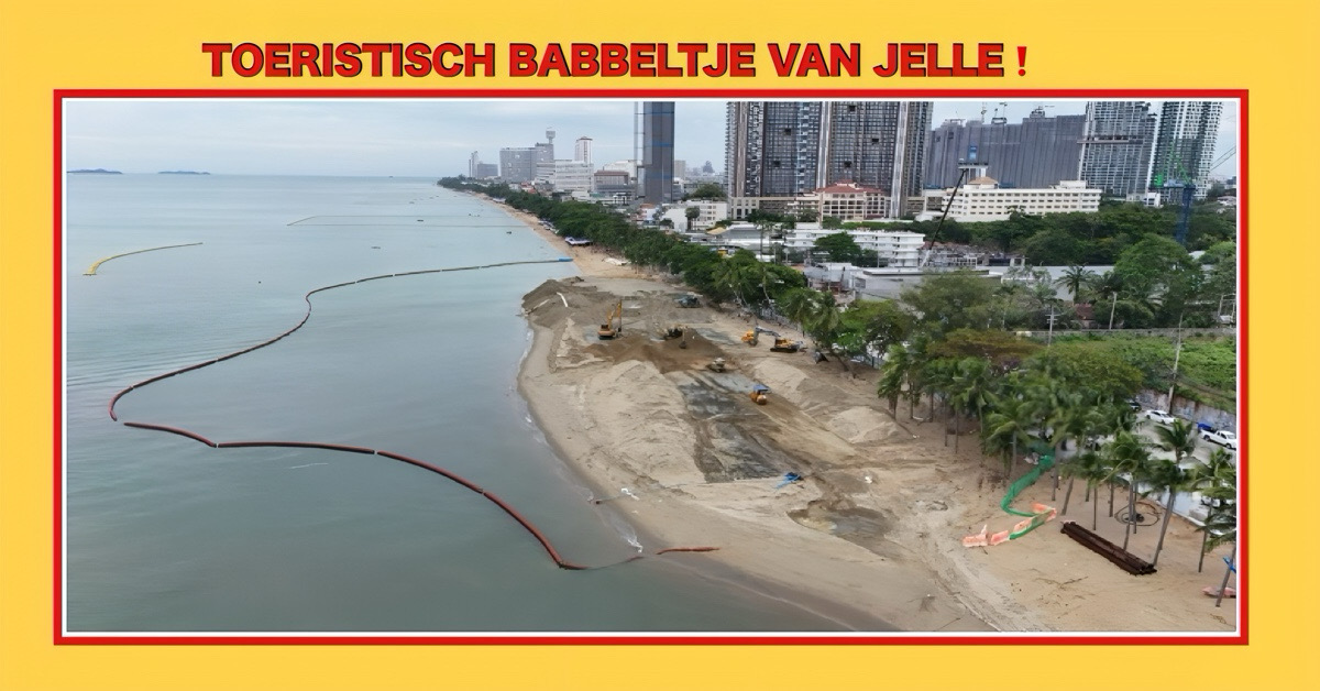 Het zandsuppletie project van Jomtien gaat de tweede fase in, toeristen in Pattaya blij met dit verbrede strand