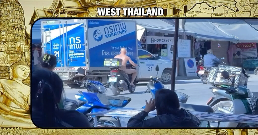 Buitenlanders pleegt openbare schennis door in Noordwest-Thailand nakend boodschappen te gaan doen