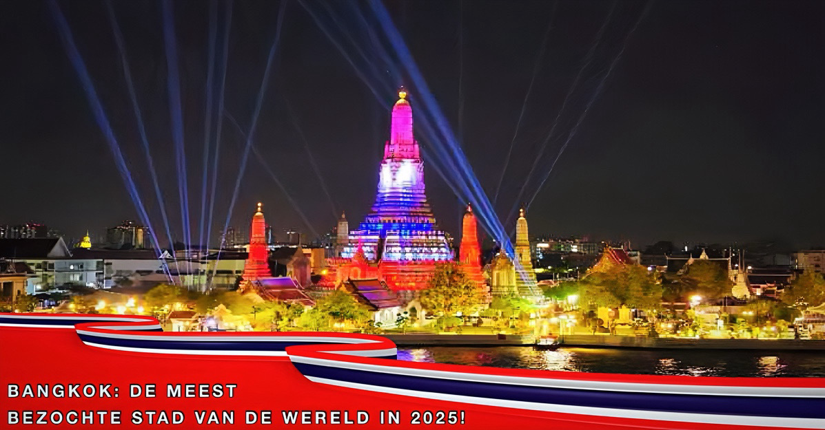 Bangkok, de hoofdstad van Thailand, is de meest bezochte stad ter wereld in 2025!