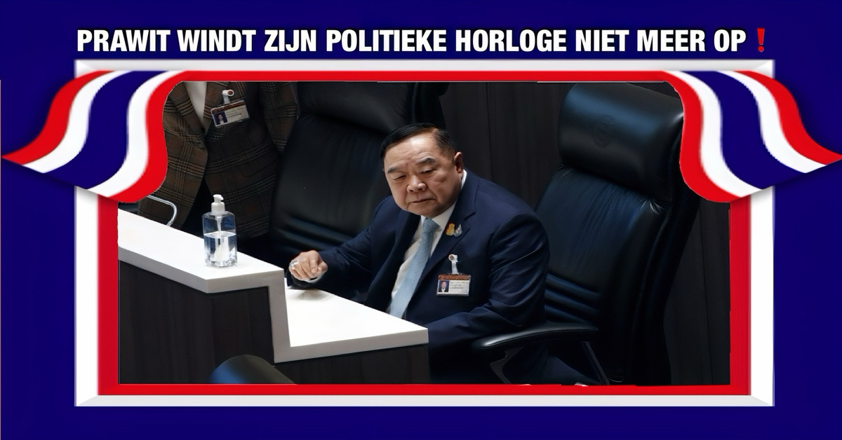 De oude baas van Palang Pracharath partij, Khun Prawit neemt afscheid van de Thaise politiek