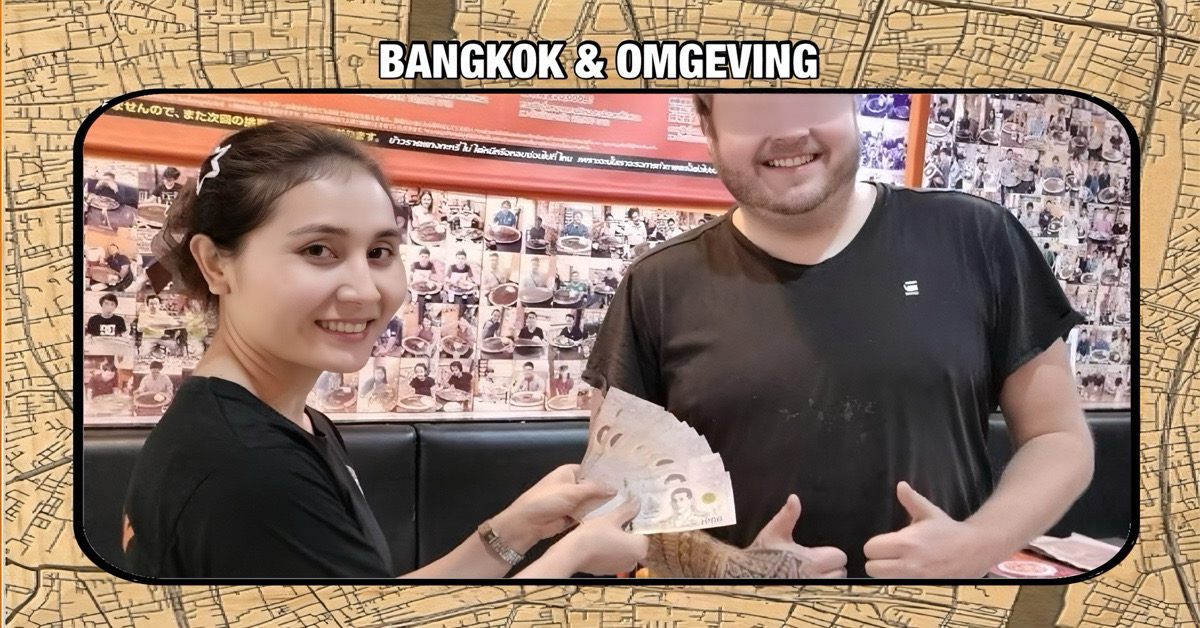 🎥 | Camerabeelden onthulden een buitenlandse “schrokop” die tijdens een (vr)eetwedstrijd in Thailand door de mand valt