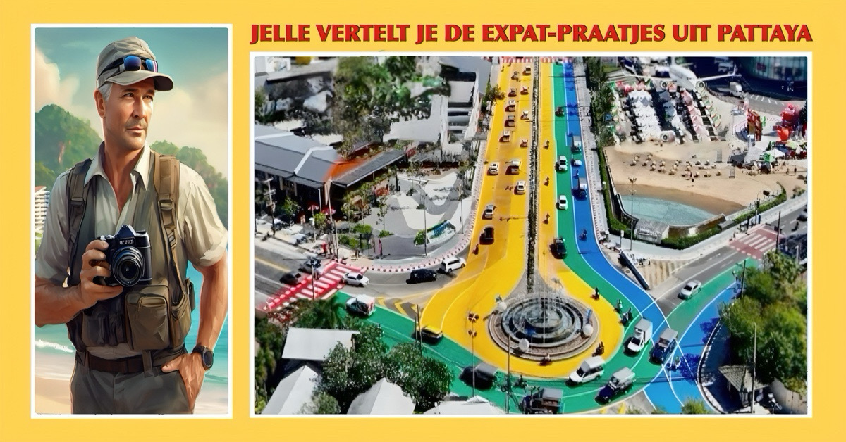 Felle kleuren en knipperende lichten zullen levens in Pattaya niet redden, de voetgangersoversteekplaats blijven levensgevaar 