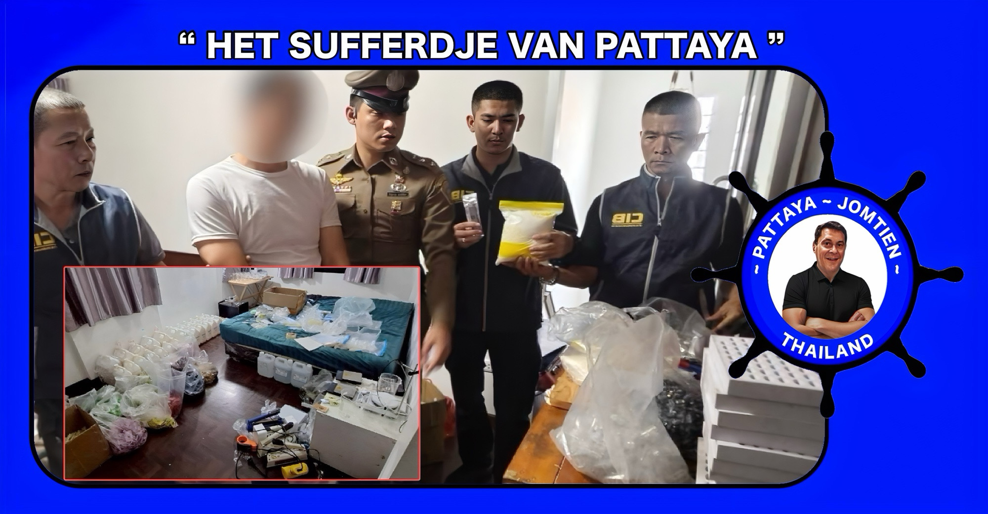Politie onthult een illegale zorgwekkende E-sigaretten tendens in Pattaya, Chinese man is daarvoor opgepakt 