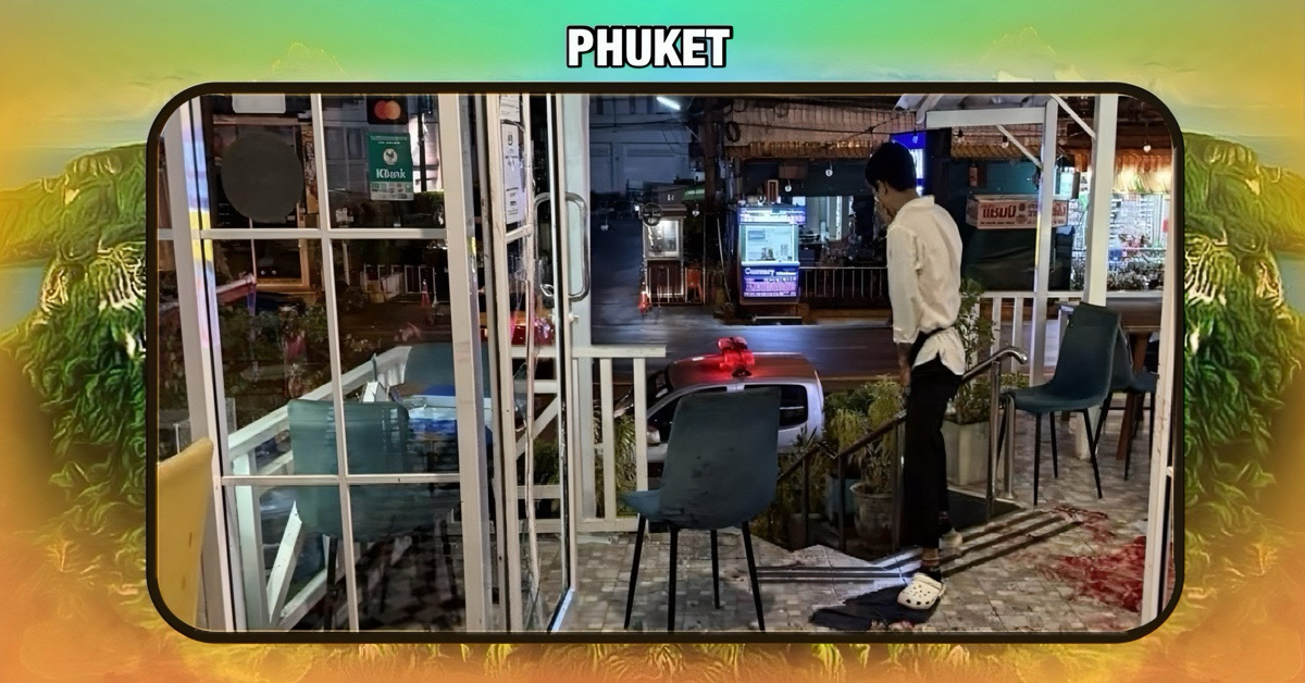 Een onfortuinlijke Australische toerist komt in Thailand onverwacht aan het einde van zijn leven na een fatale botsing met een glazen restaurantdeur