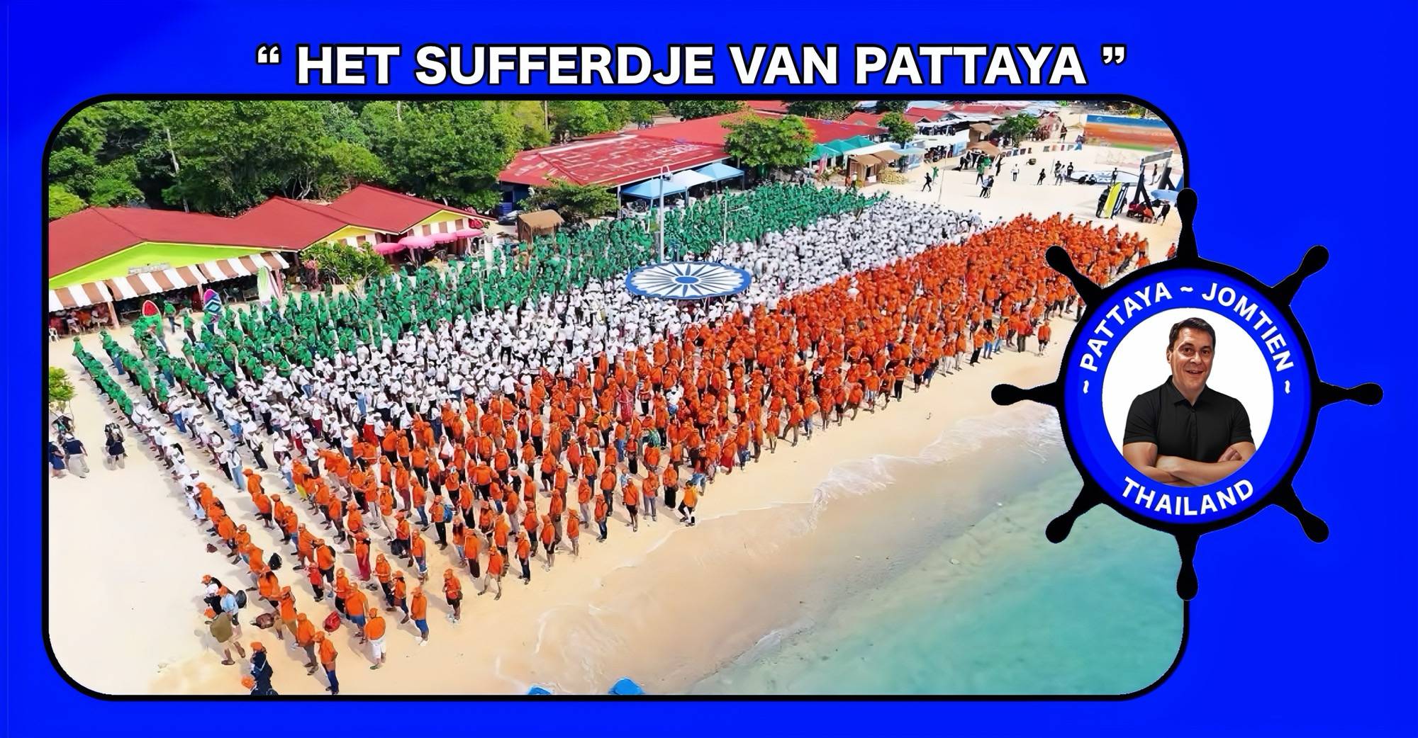 Meer dan 2.500 Indiase toeristen probeerden op Koh Larn tegenover Pattaya drie Guinness Wereldrecords op hun naam te krijgen