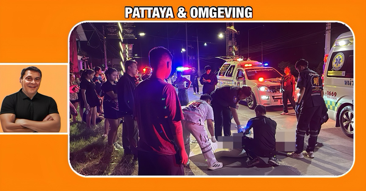Nederlandse toerist komt om het leven met motor in het Pong-gebied van Pattaya, politie onderzoekt de zaak