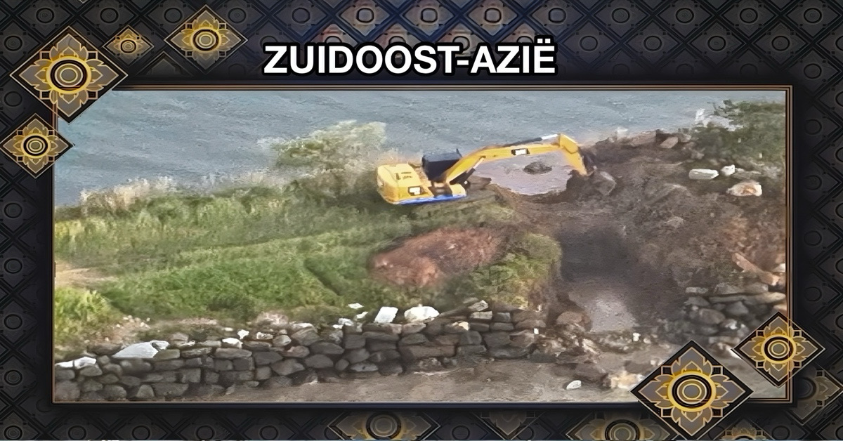 Cambodja is begonnen met het slopen van een golfbreker in de Golf van Thailand 