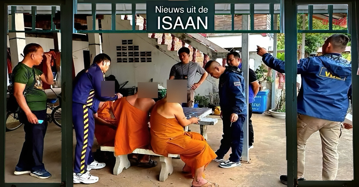 Monnik in Noordoost-Thailand gearresteerd nadat 16 meth-pillen in zijn aalmoesbeker werden gevonden