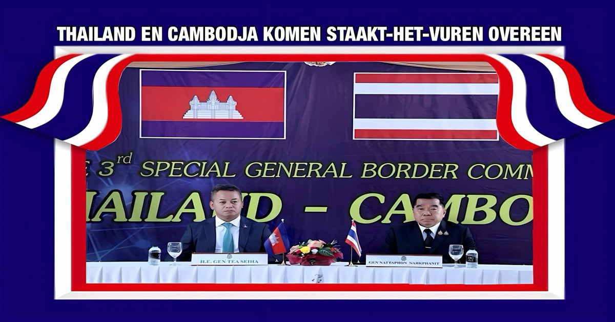 Thailand en Cambodja zijn tot een wapenstilstand overeengekomen, het staakt-het-vuren is bedoeld om de burgers te beschermen.