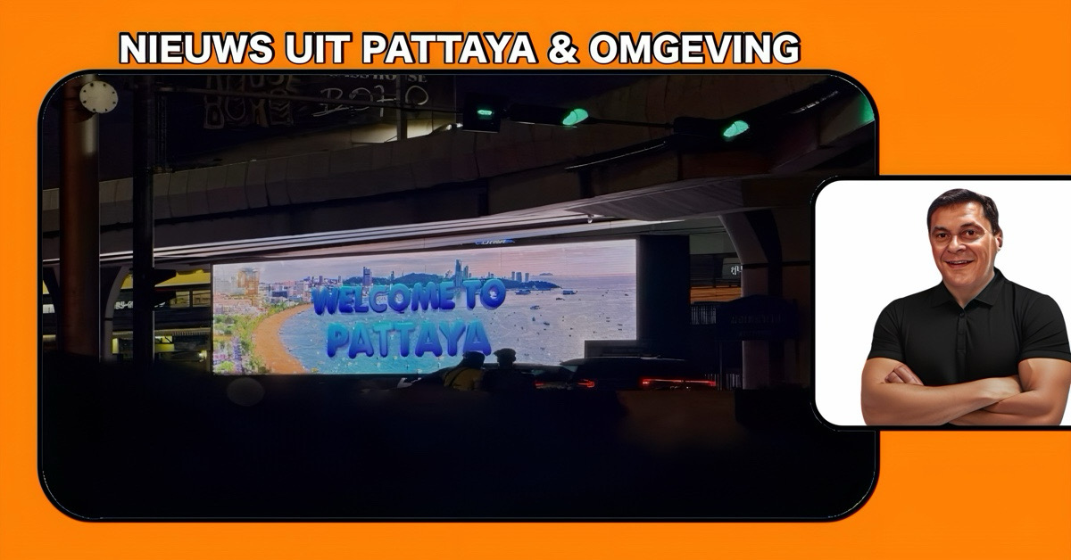 Nieuw LED-scherm verwelkomt de toeristen aan de Sukhumvit road van Pattaya!