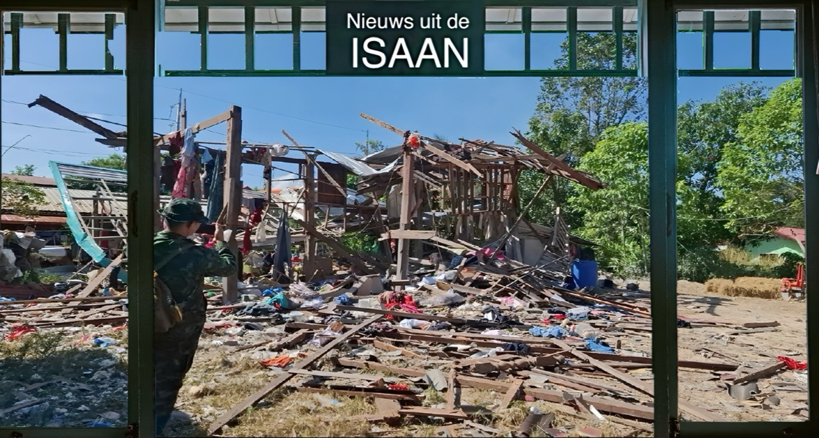 Chinese media onderzoeken de gevolgen van Cambodjaans wapenvuur in Noordoost-Thailand