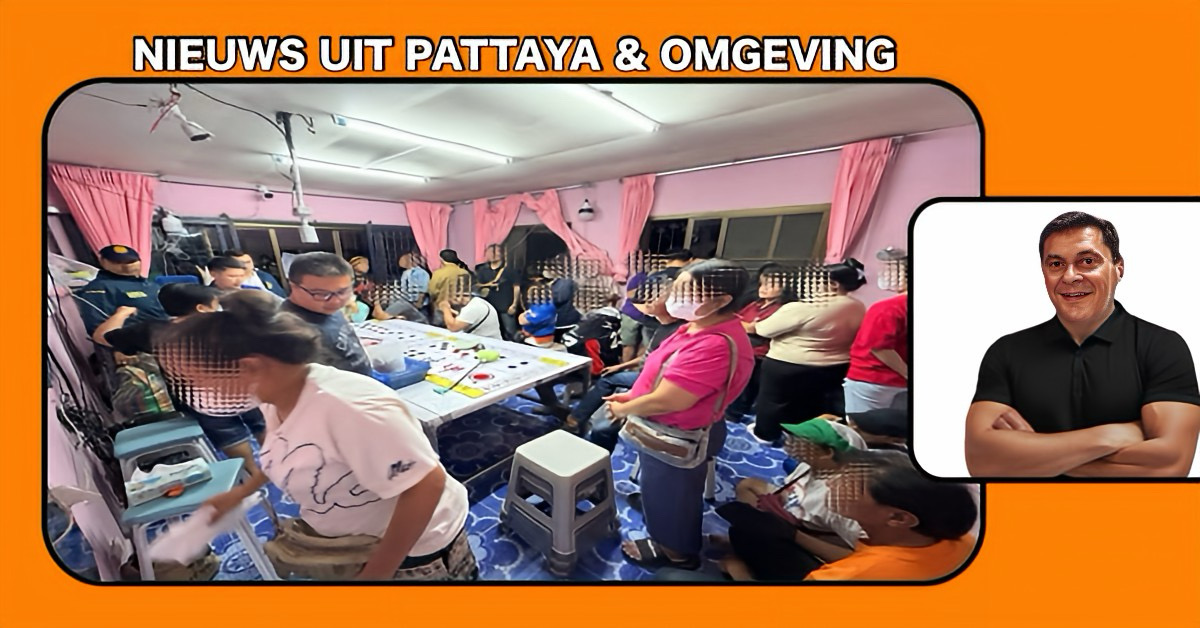 Illegaal gokhol in Pattaya ontleed, het tumult veroorzaakte hartfalen bij een Thaise vrouw