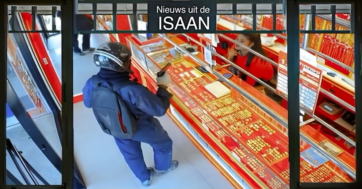 🎥| Gemeenteraadslid in Noordoost-Thailand gearresteerd voor mislukte overval op een goudwinkel