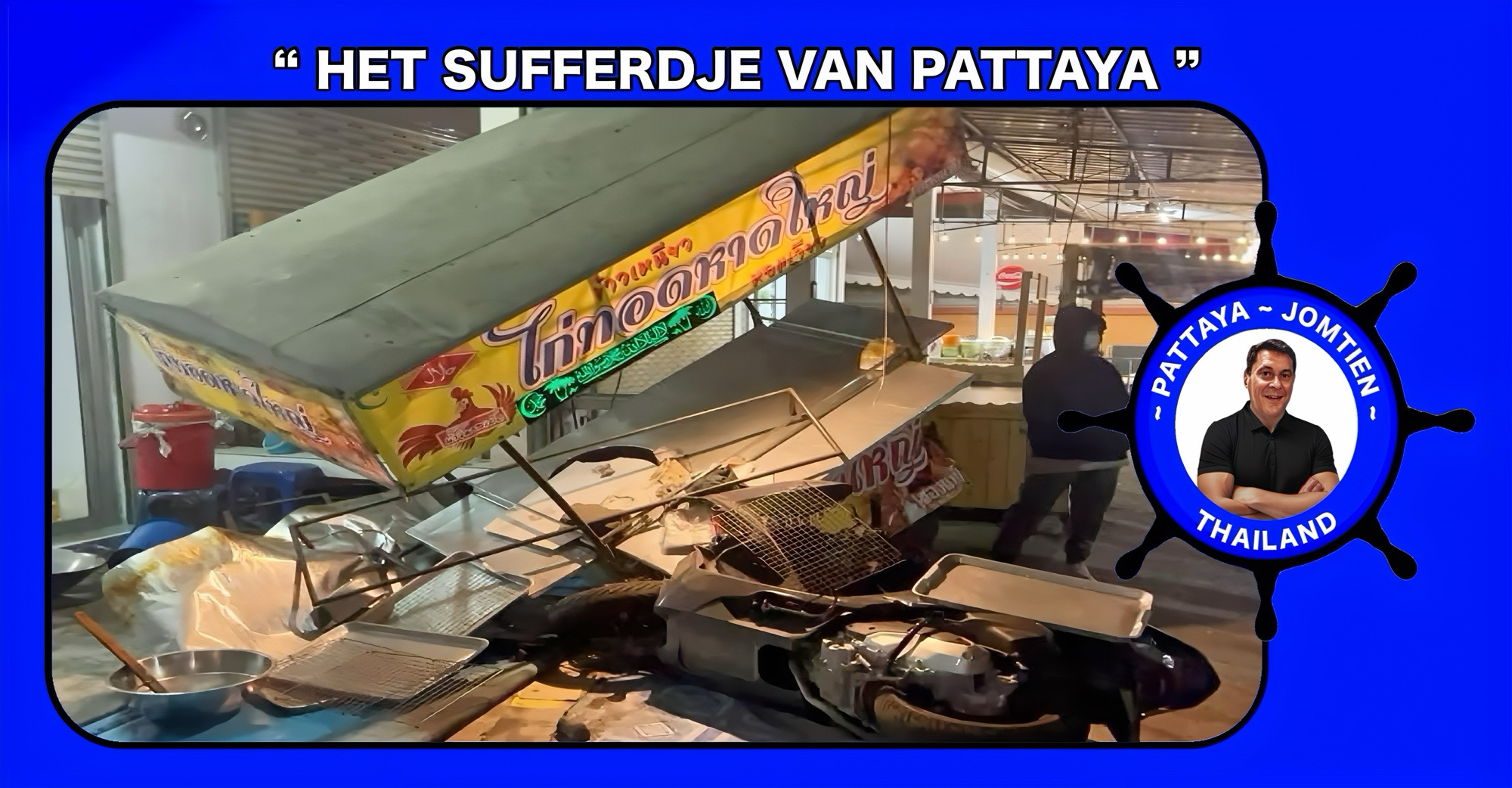 Laaghangende kabel in Pattaya brengt een 14-jarige jongen in levensgevaar