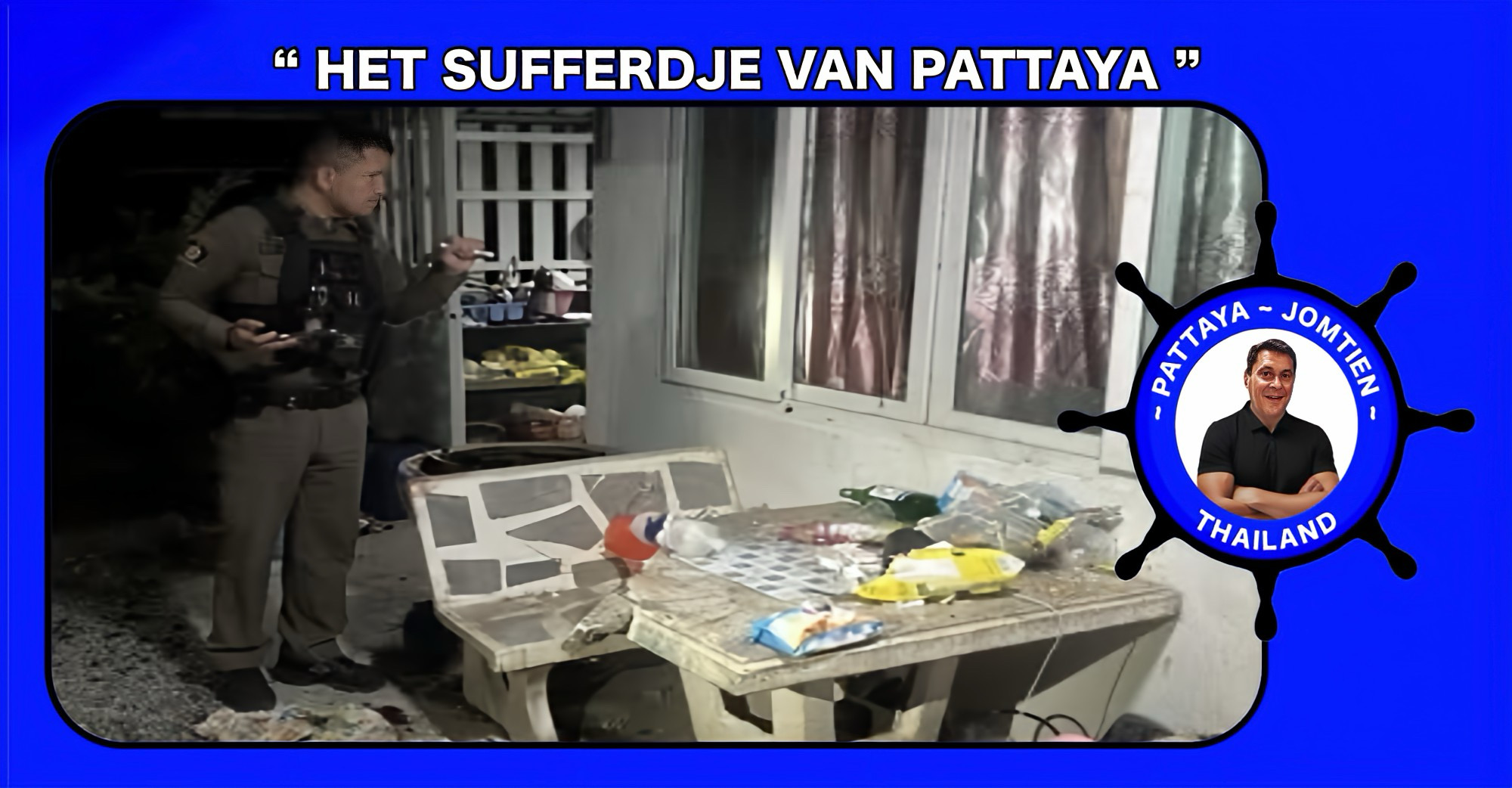 Een zelfgemaakt explosief heeft deze zondagmorgen in Pattaya voor flink wat chaos gezorgd. 