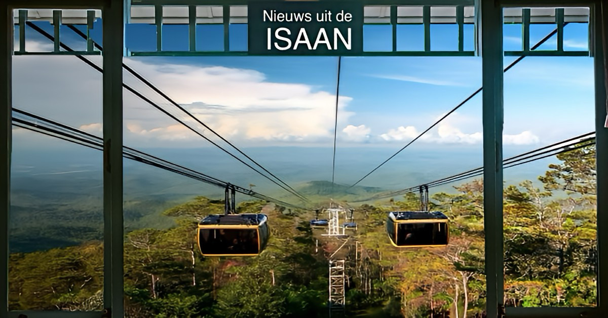 De kabelbaan in het Phu Kradueng park in Noordoost-Thailand komt steeds dichterbij!