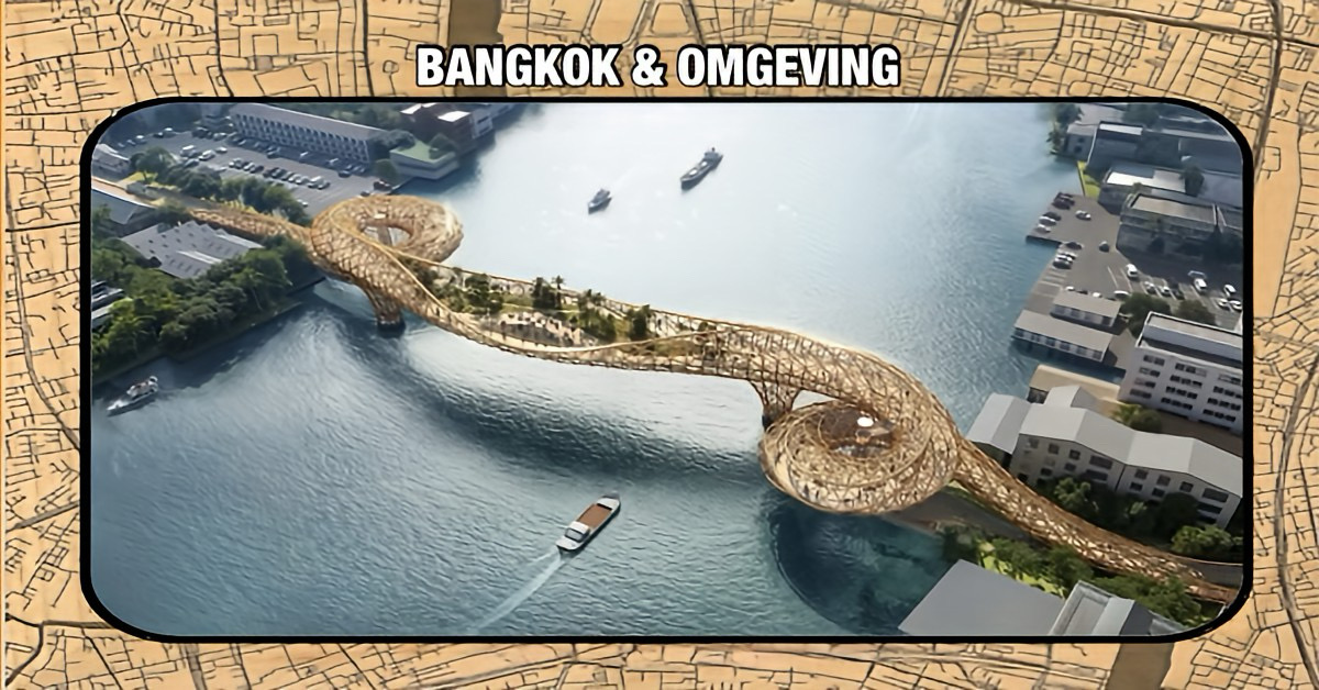 In Thailand is het ontwerp voor de eerste voetgangersbrug over de Chao Phraya-rivier aan de bevolking gepresenteerd
